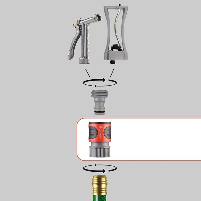 Classic Male Garden Hose Connector with Water Stop - Image 3